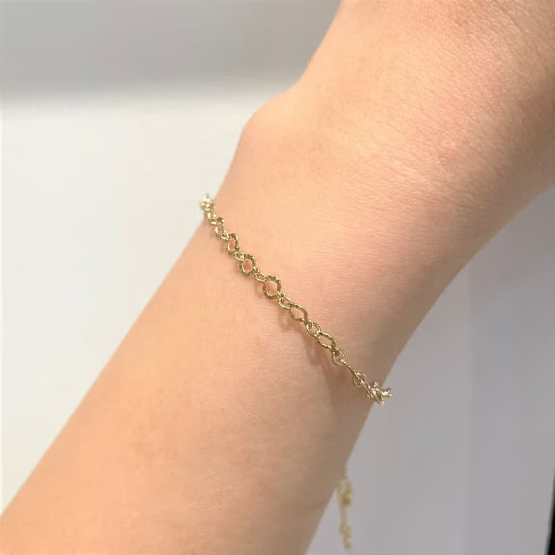 │日常│桃心鍊 • 14kgf • 手鍊 • 可調式手鍊 • 注金