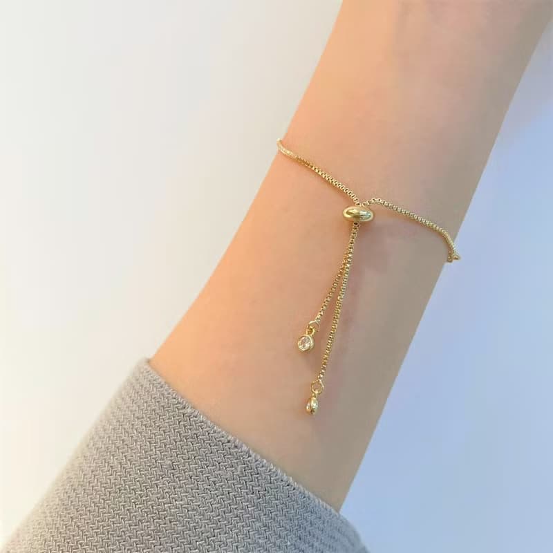 │日常│桃心鍊 • 14kgf • 手鍊 • 可調式手鍊 • 注金