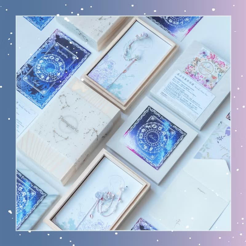 ZODIAC: 水瓶 X 庭園玫瑰 / 幻象星花鍍14K玫瑰金手鐲