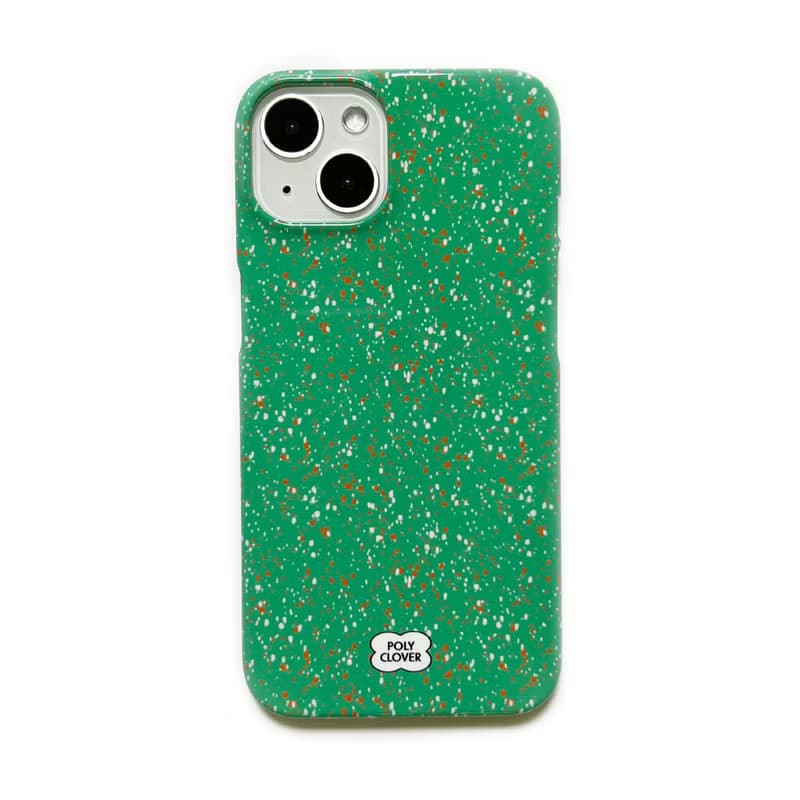 spotted hard iPhone Case (green)