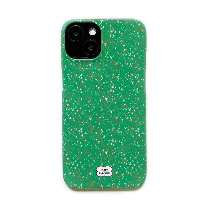 spotted hard iPhone Case (green)