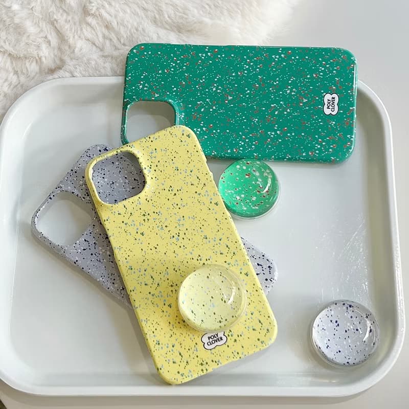 spotted hard iPhone Case (green)