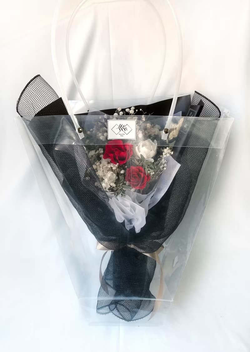 紅玫瑰永生花束 乾燥花束 進口日本大地永生玫瑰