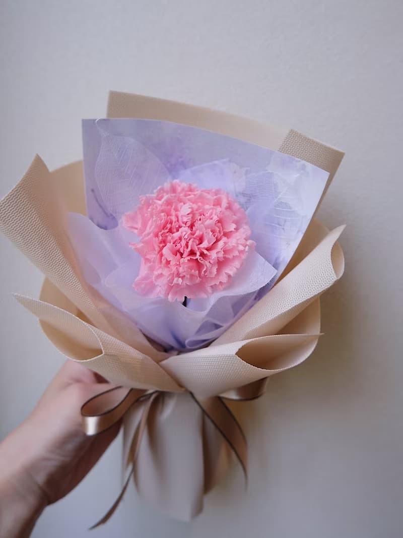 康華爾滋 / 單朵永生玫瑰 混合花束 / 母親節 生日 台中花