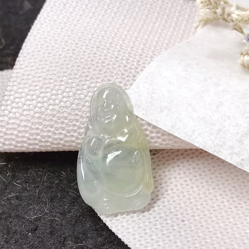 冰種翡翠彌勒佛 | 天然緬甸A貨翡翠 | 送禮