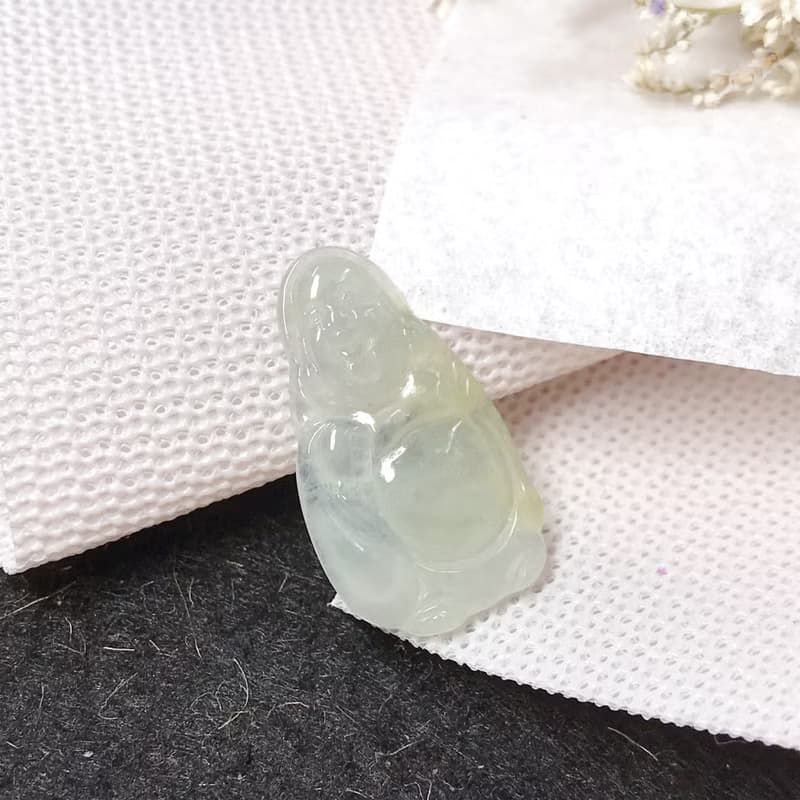 冰種翡翠彌勒佛 | 天然緬甸A貨翡翠 | 送禮