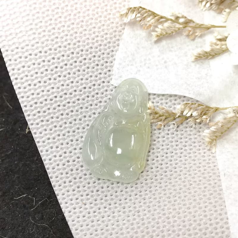 冰種翡翠彌勒佛 | 天然緬甸A貨翡翠 | 送禮