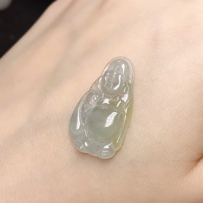 冰種翡翠彌勒佛 | 天然緬甸A貨翡翠 | 送禮