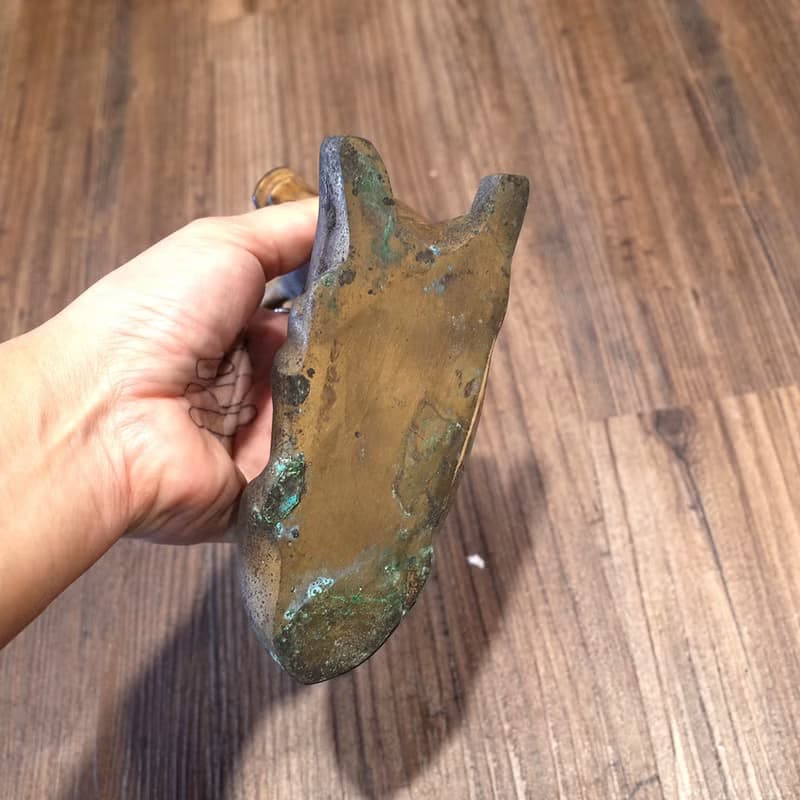 日本老件.實心銅鹿擺件.梅花鹿銅雕擺飾品.鹿角造型優美