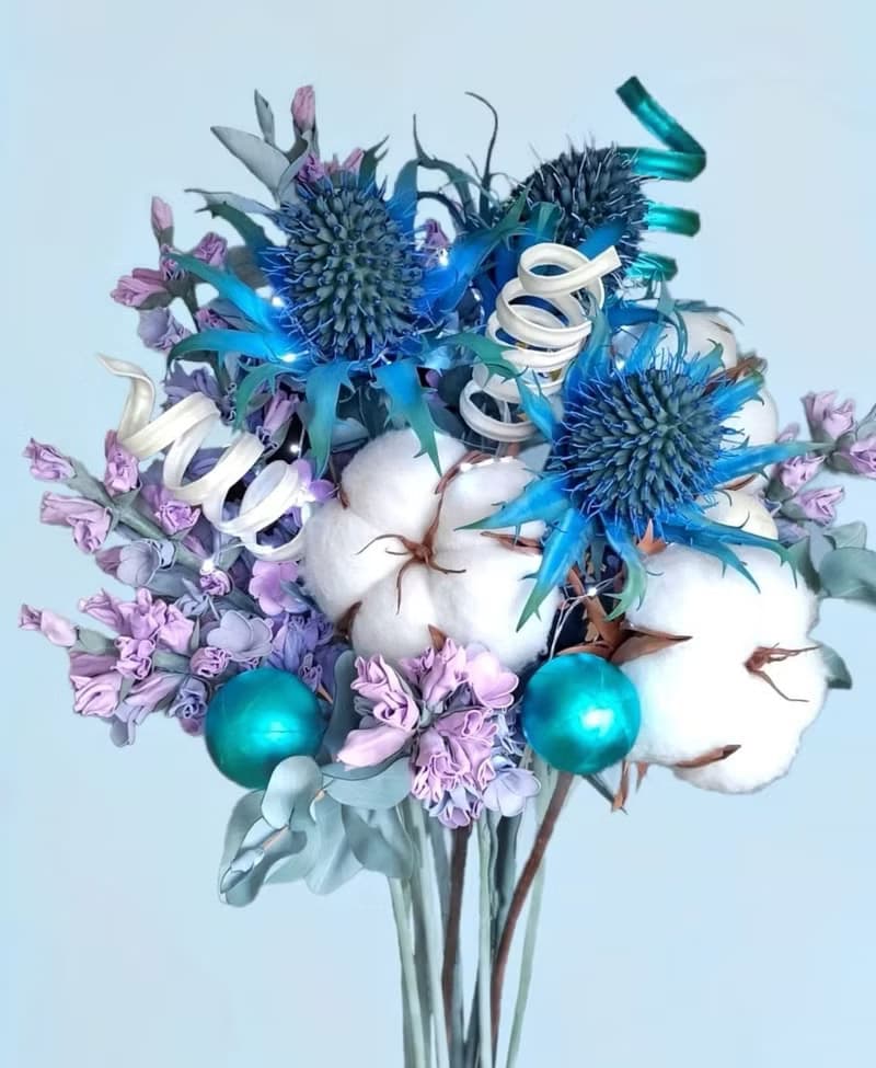 Cotton Flowers. Wedding Backdrop. Giant Bouquet. Large White Artificial Flowers