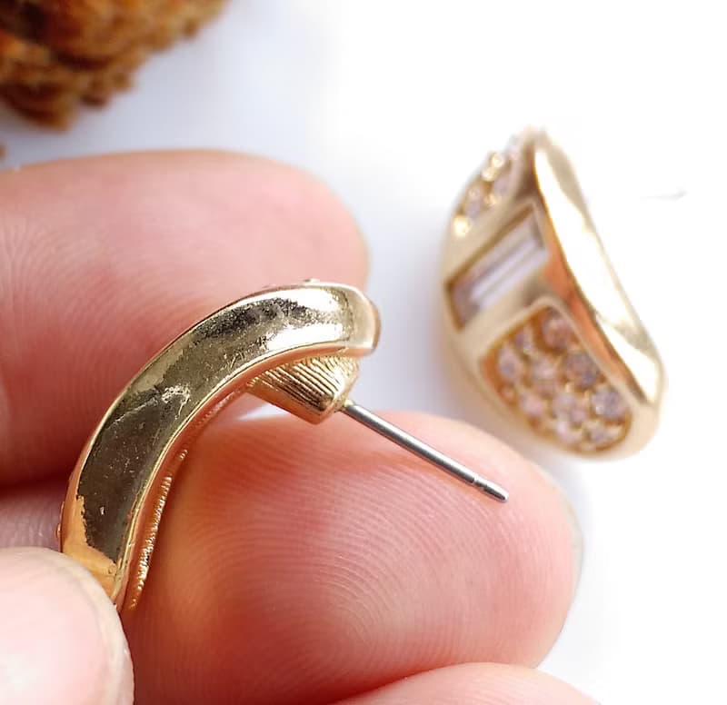 Vintage Jewelry 西洋古董飾品 SWAROVSKI 都會 針式耳環