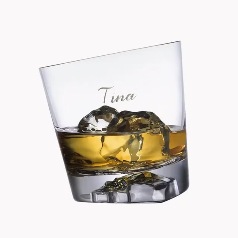 (單個杯)300cc【Nude】底部骷髏頭skull手工無鉛玻璃威士忌杯