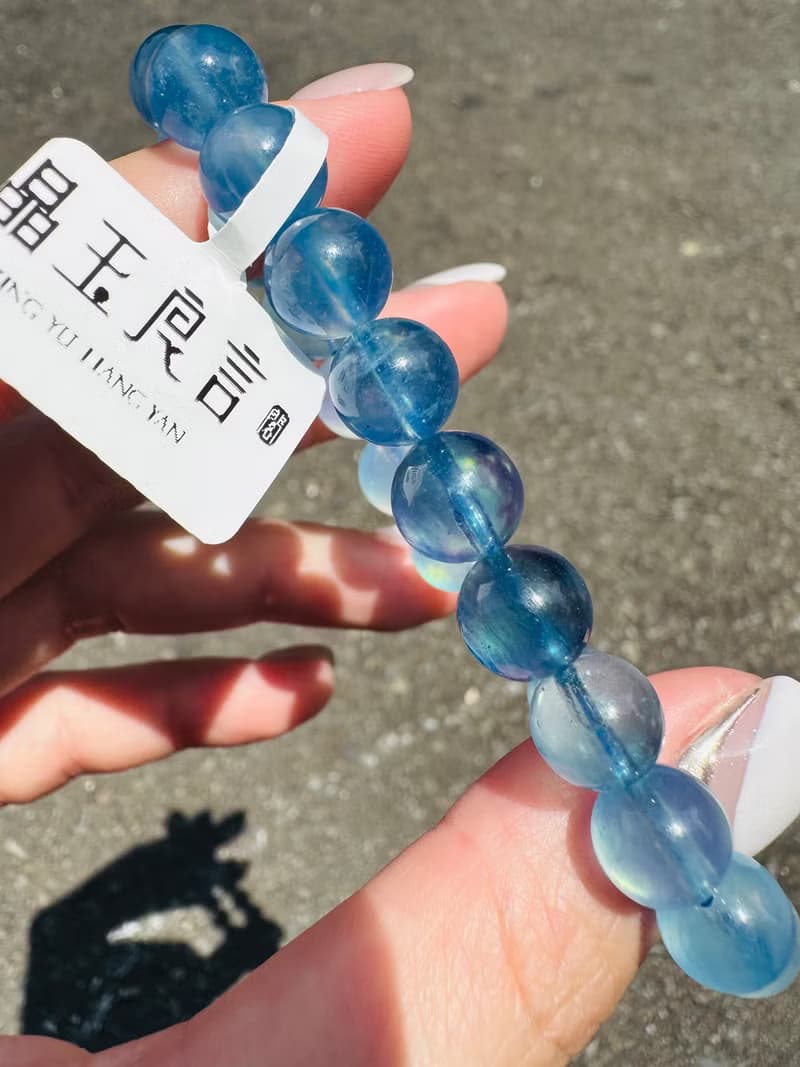 小精品星耀銀河閃亮漸層海洋星光海藍寶9mm21g釋放壓力舒緩情緒