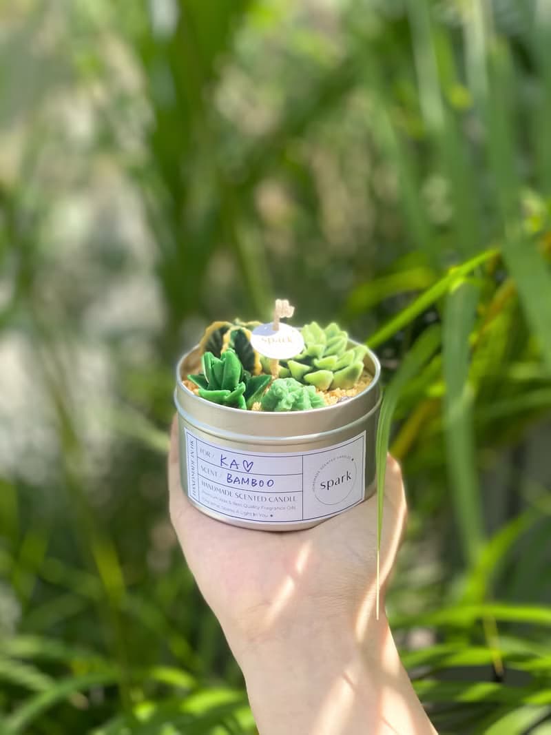 多肉植物蠟燭罐 | 仙人掌手工香氛蠟燭
