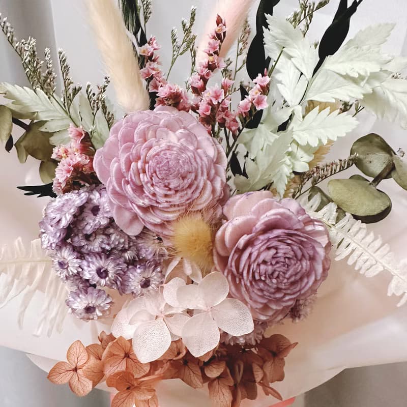 乾燥花束(大)。情人節花束。生日花束。求婚花束。畢業花束