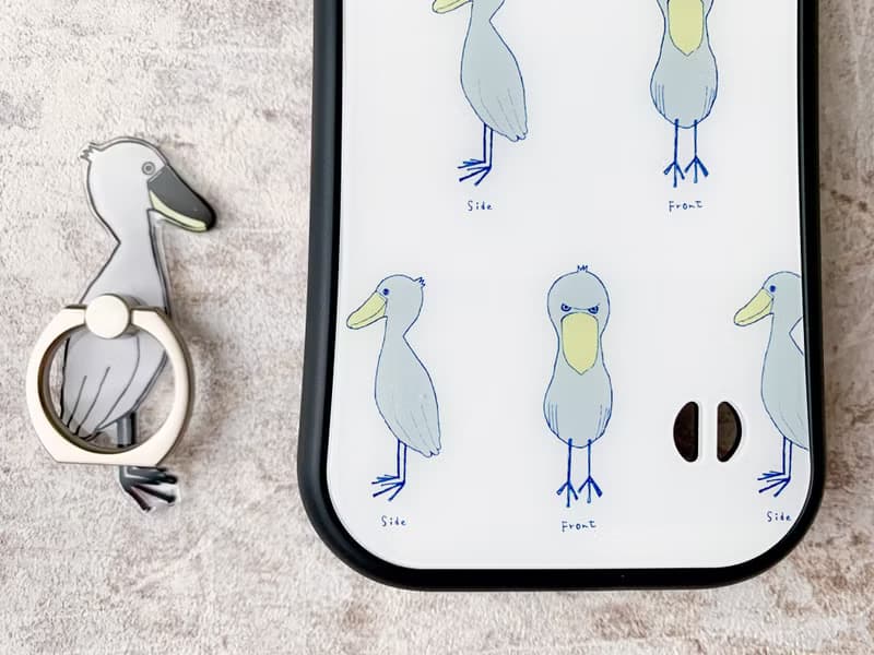 ハシビロコウ グリップケース for iPhone