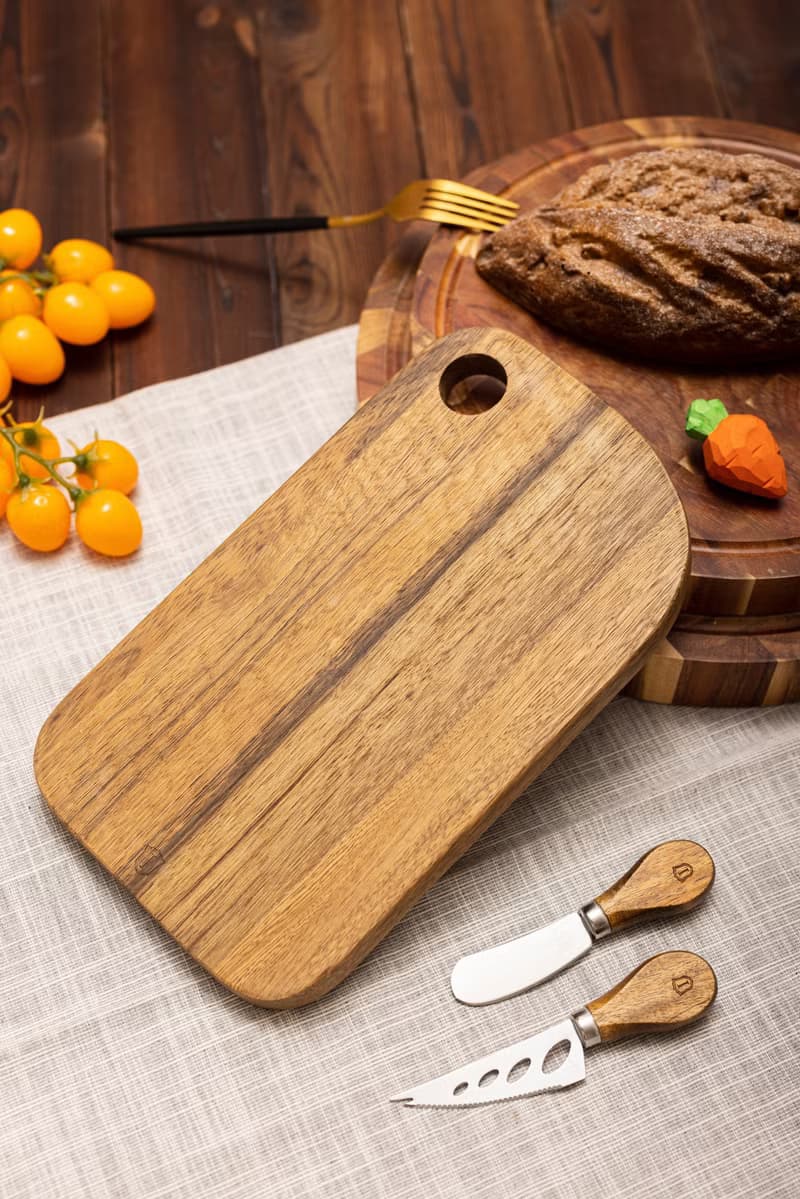 Islandoffer島嶼製作 斑馬木方形砧板 木質麵包板 (一件)