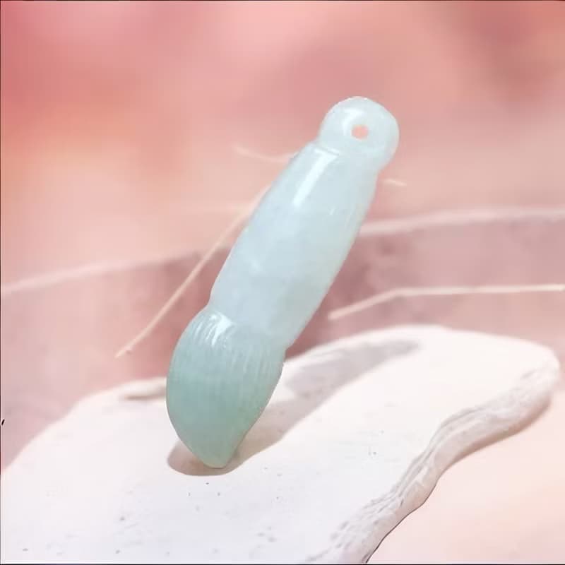 【願‧學業進步】飄陽綠翡翠文昌筆 | 天然緬甸玉A貨翡翠 |  送禮