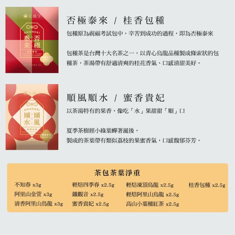 京盛宇【茶包】十全十美20入御守袋茶鐵盒(含專屬提袋/伴手禮)