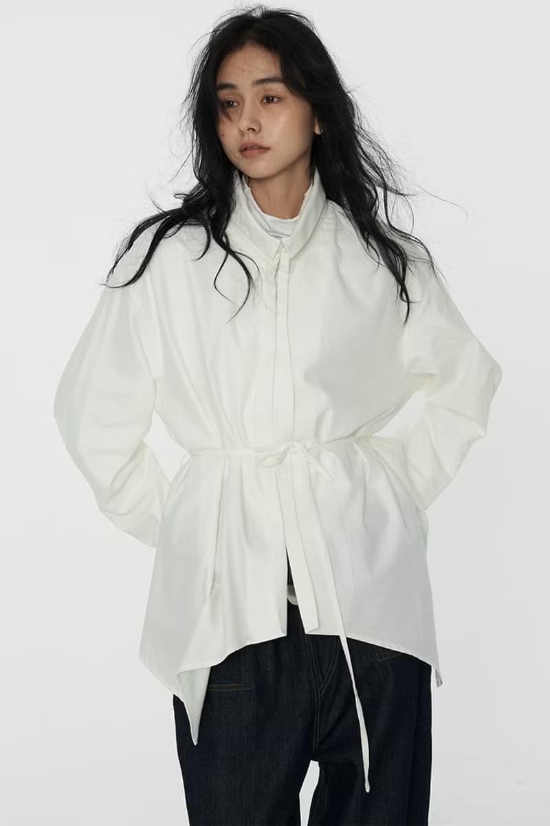 Thread 收腰極簡寬鬆襯衫
