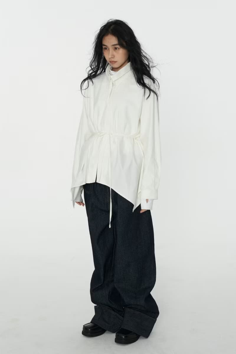 Thread 收腰極簡寬鬆襯衫