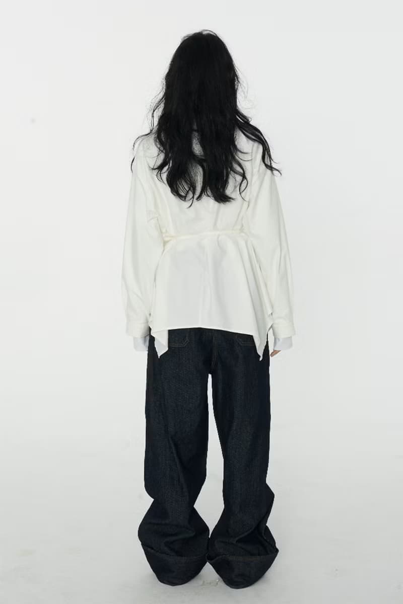 Thread 收腰極簡寬鬆襯衫