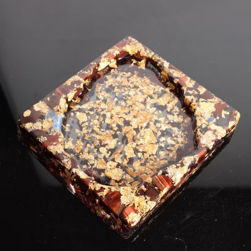 【母親節禮物】藍色富士山-輕透感天然水晶礦石擺件擺台奧根塔
