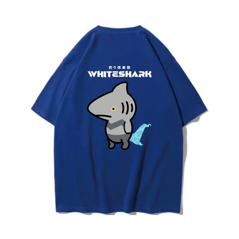 WHITE SHARK 大白鯊 中性短袖T恤 8色男女同款 釣魚俱樂部