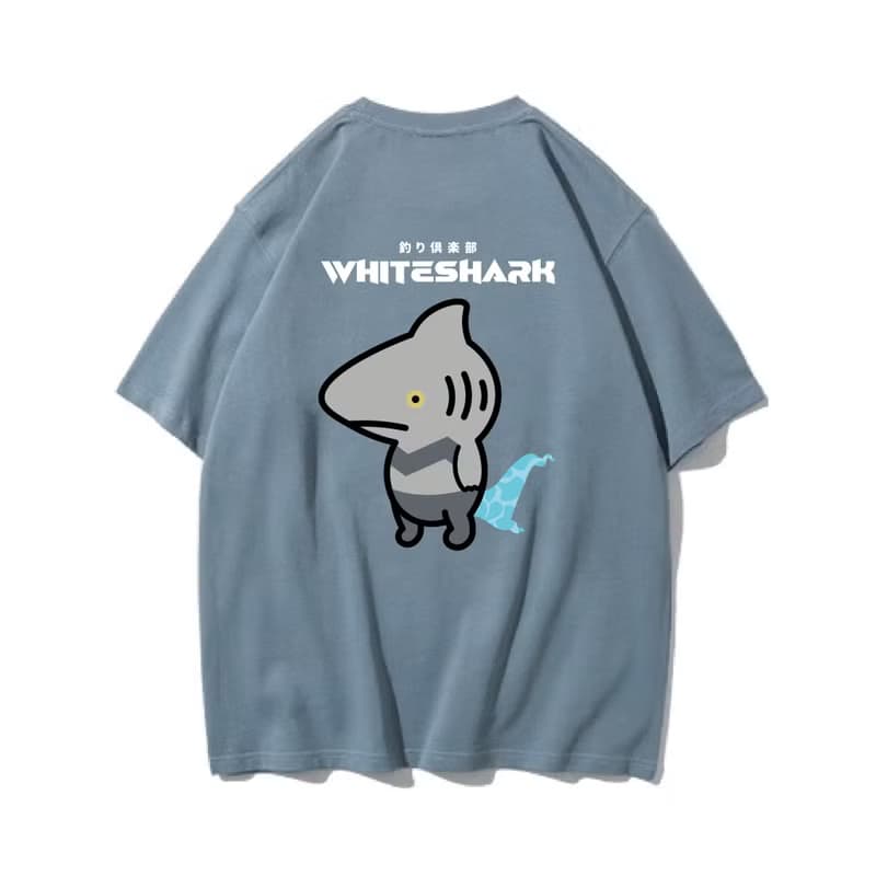 WHITE SHARK 大白鯊 中性短袖T恤 8色男女同款 釣魚俱樂部