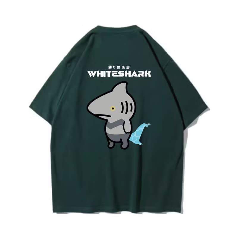WHITE SHARK 大白鯊 中性短袖T恤 8色男女同款 釣魚俱樂部