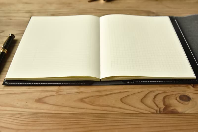 A5仿皮革筆記本。純手工復古手拿包書衣。黑色