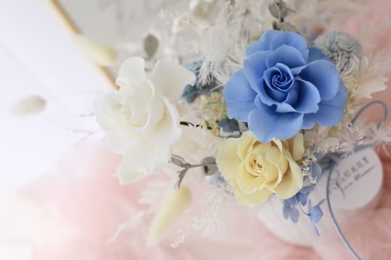 夏日晴空。 永生花 開幕花禮 祝賀花禮 升遷 喬遷祝賀