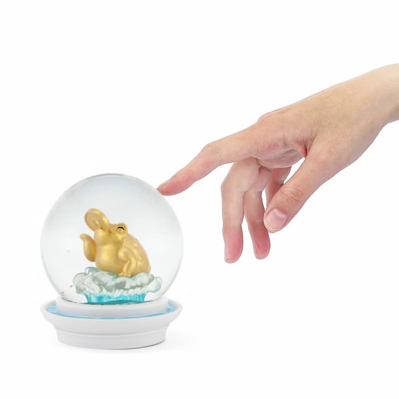 財如泉湧 水晶球擺飾 招財開運發財禮物錢幣三腳蟾蜍新居開店喬遷