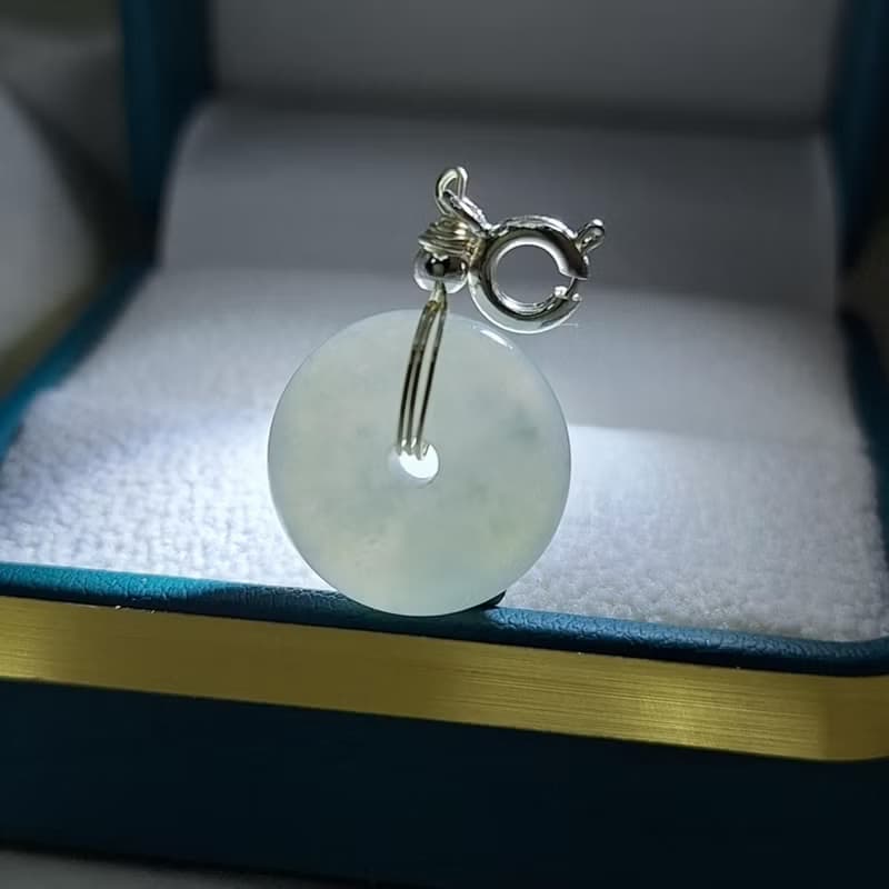 老種料溫潤細料平安扣吊墜 | 天然緬甸玉A貨翡翠