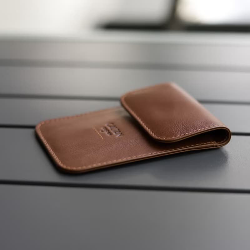 【24hr快速出貨】扣式真皮識別證件套-075027 四色 名片夾
