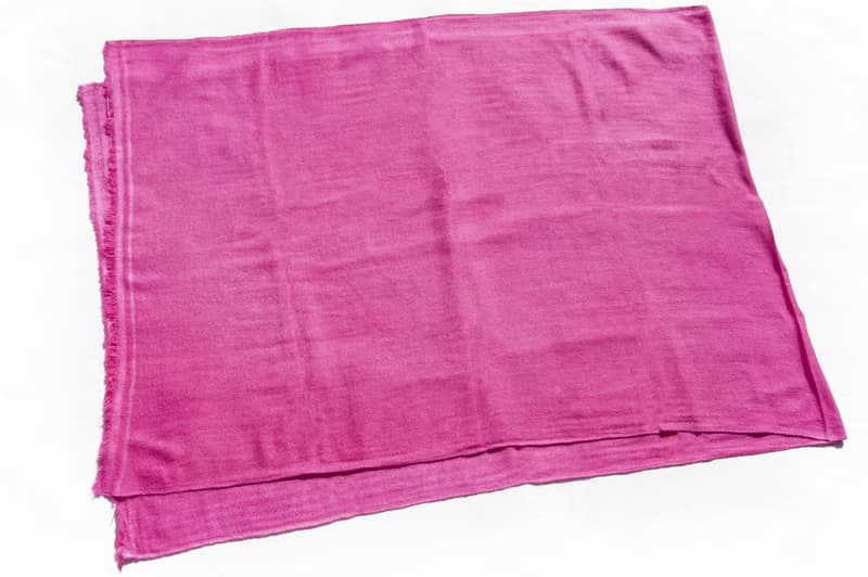 喀什米爾Cashmere/羊絨圍巾/純羊毛圍巾披巾/戒指絨披肩-玫瑰亮粉