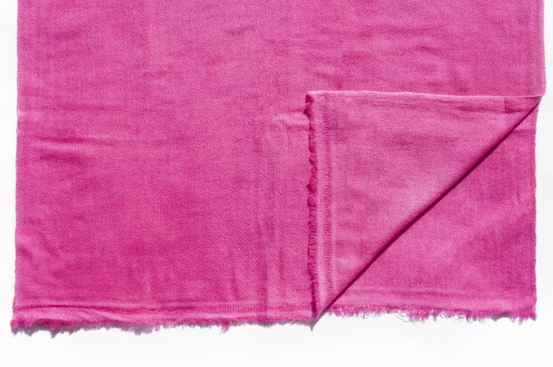 喀什米爾Cashmere/羊絨圍巾/純羊毛圍巾披巾/戒指絨披肩-玫瑰亮粉