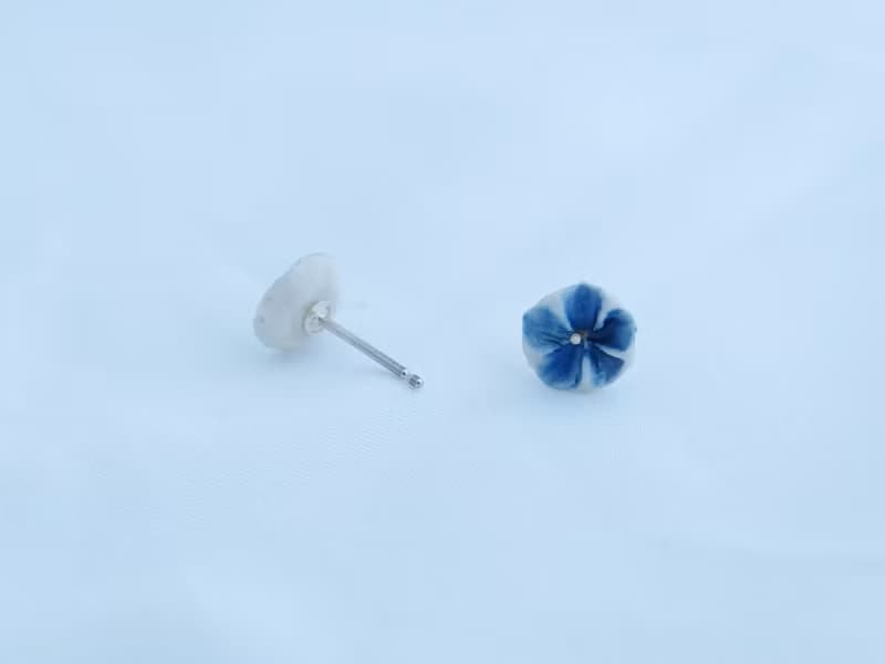 Pluie de fleurs白瓷2way純銀耳環
