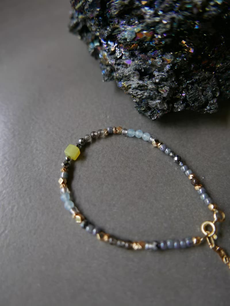 天然石手鍊/檸檬玉/海藍寶