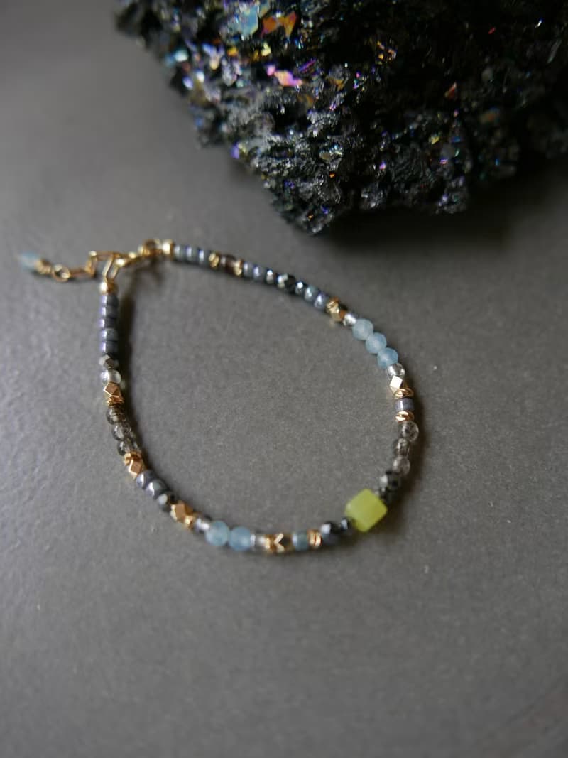 天然石手鍊/檸檬玉/海藍寶