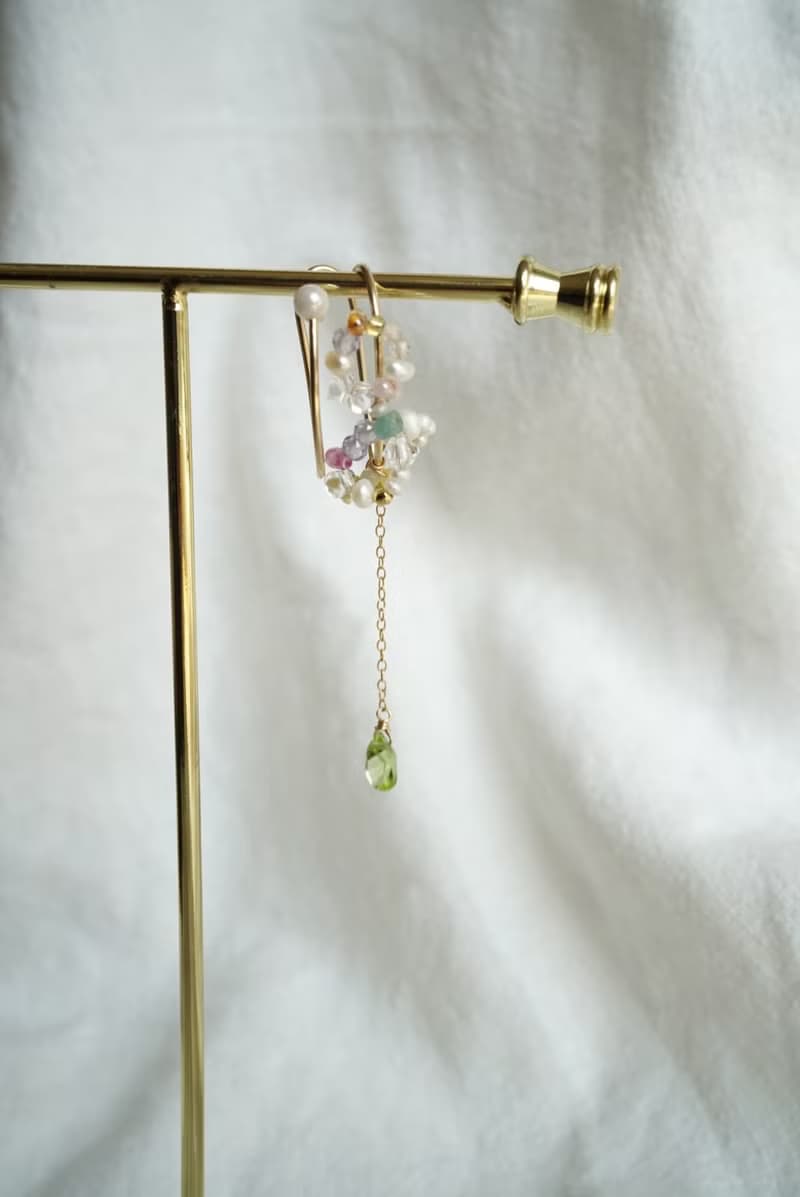 14kgf peridot イヤーカフ【片耳　one ear】