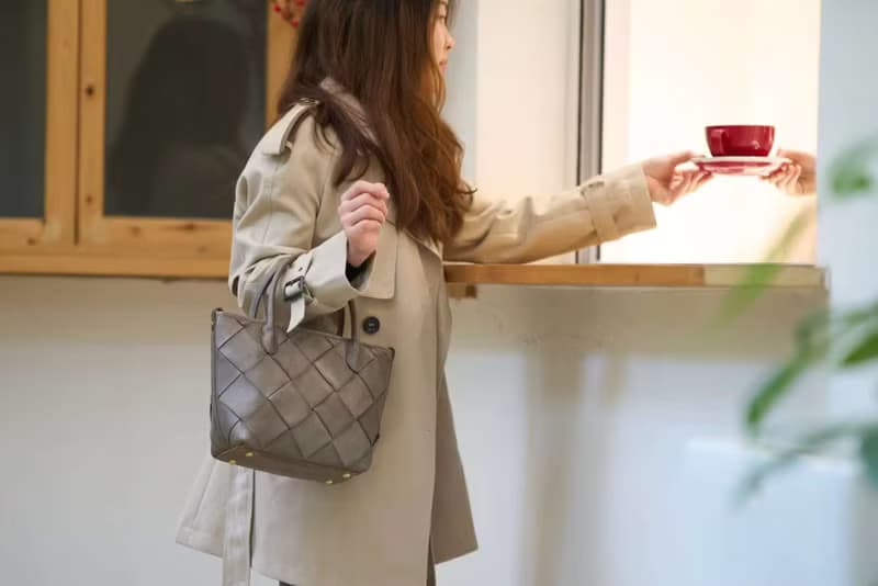 植鞣革復古編織立體真皮單肩包女士手提包/側背包兩用手袋肩背包