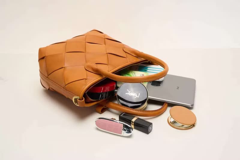 植鞣革復古編織立體真皮單肩包女士手提包/側背包兩用手袋肩背包