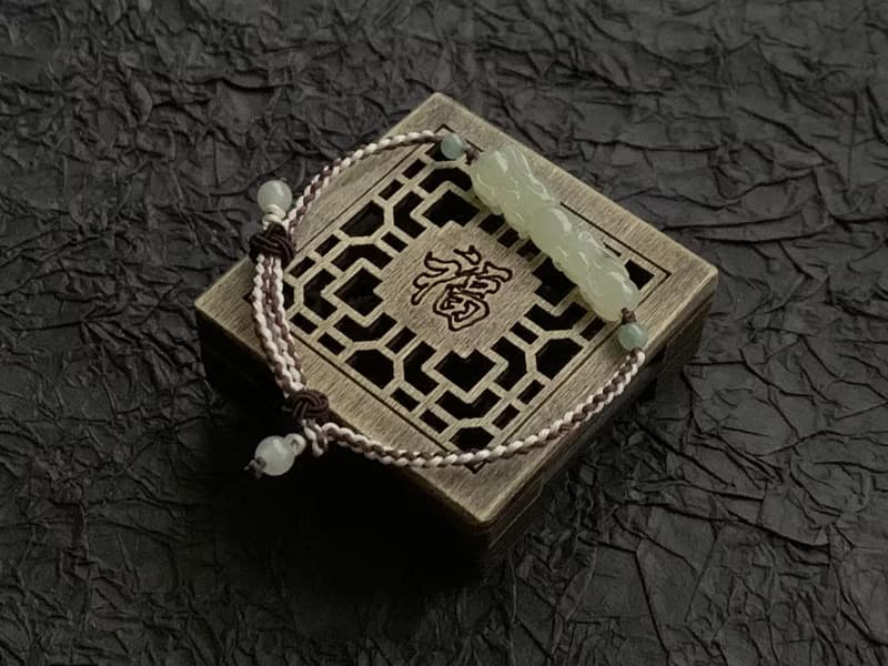 快速出貨 天然緬甸玉翡翠 玉兔 編織款手鍊 送禮 開運 貴人