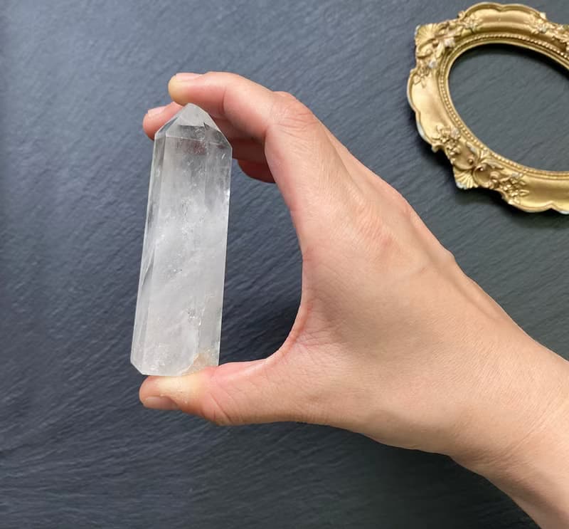 天然彩虹暴風雪白水晶能量柱 消磁淨化 招財開運 淨化氣場 防小人
