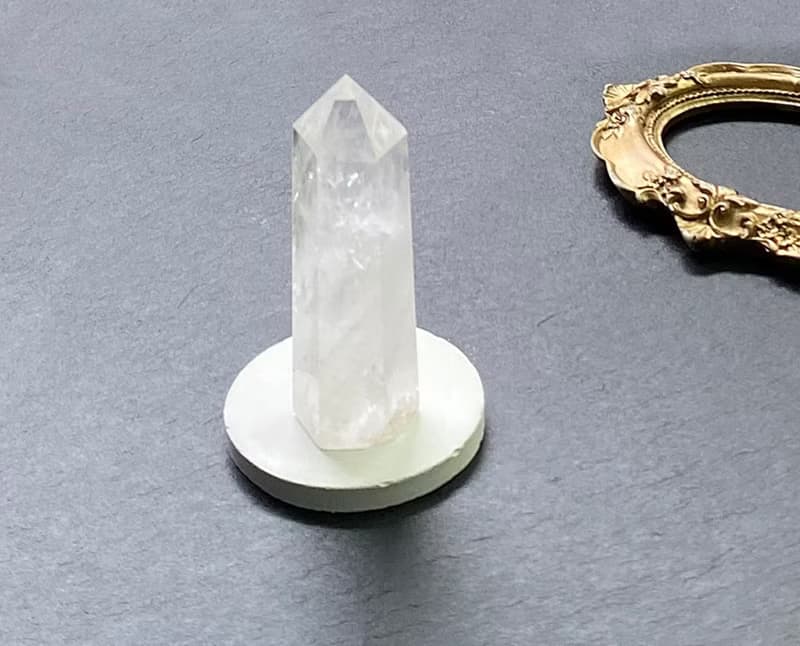 天然彩虹暴風雪白水晶能量柱 消磁淨化 招財開運 淨化氣場 防小人