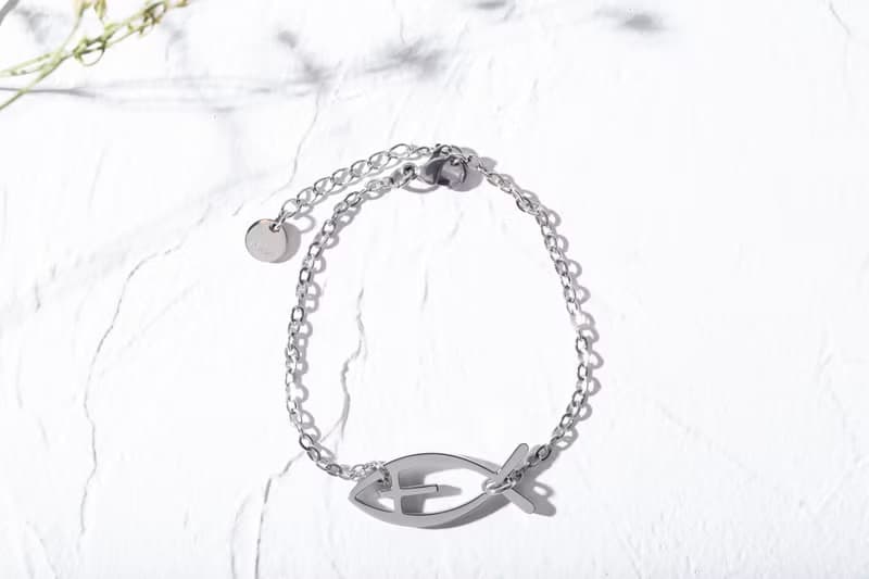 抗敏醫療鋼 五餅二魚手鍊