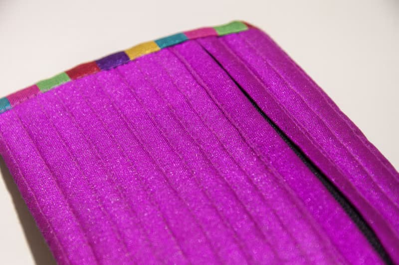 手工刺繡錢包 民族風長夾 刺繡皮夾 手工刺繡筆袋-沙漠花朵刺繡包