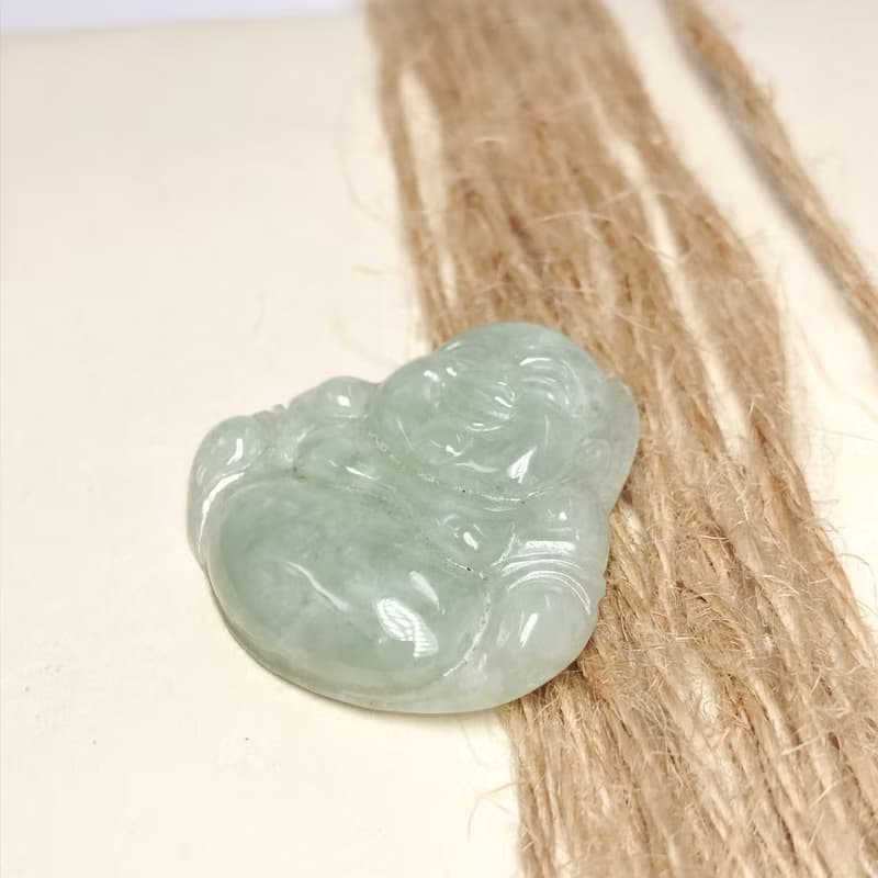 淡綠翡翠彌勒佛 | 天然緬甸玉A貨翡翠 | 送禮