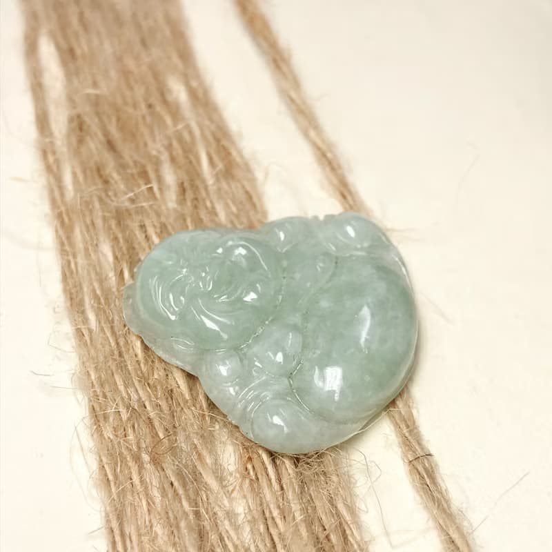 淡綠翡翠彌勒佛 | 天然緬甸玉A貨翡翠 | 送禮